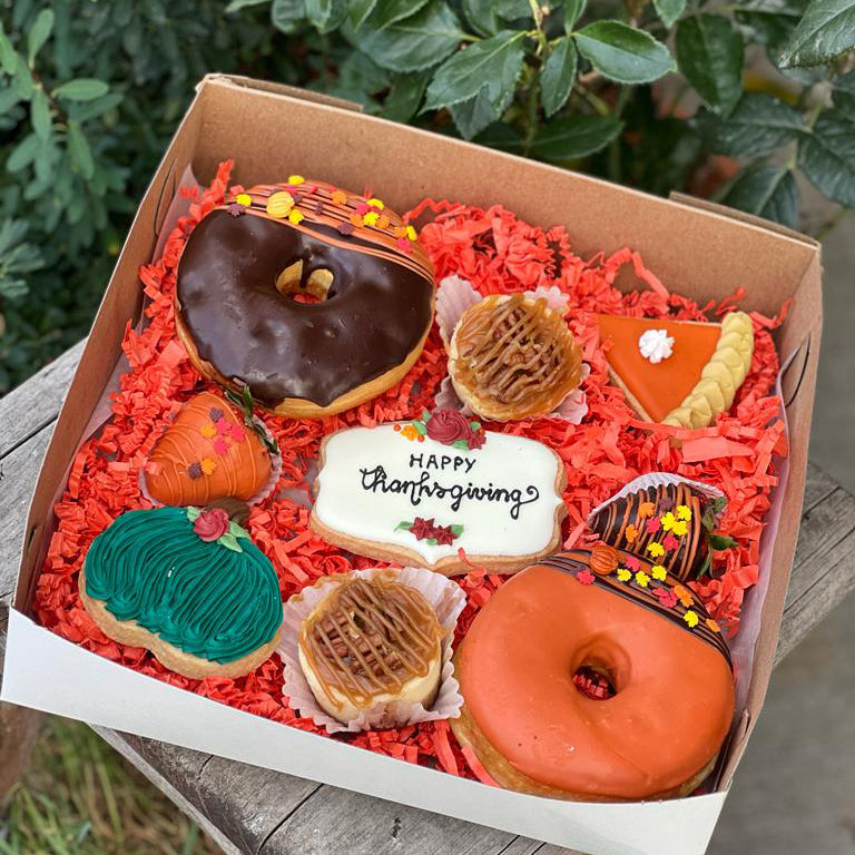 Gift box of Thanksgiving treats
