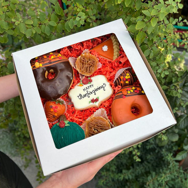 Gift box of Thanksgiving treats