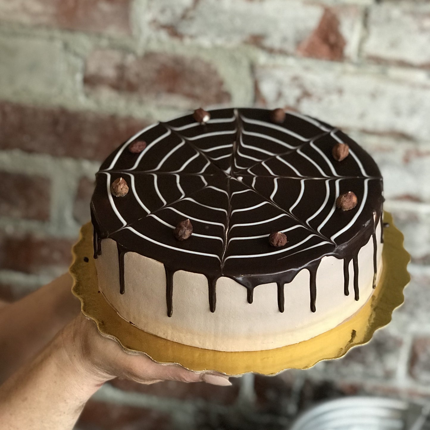 Chocolate cake with chocolate drip