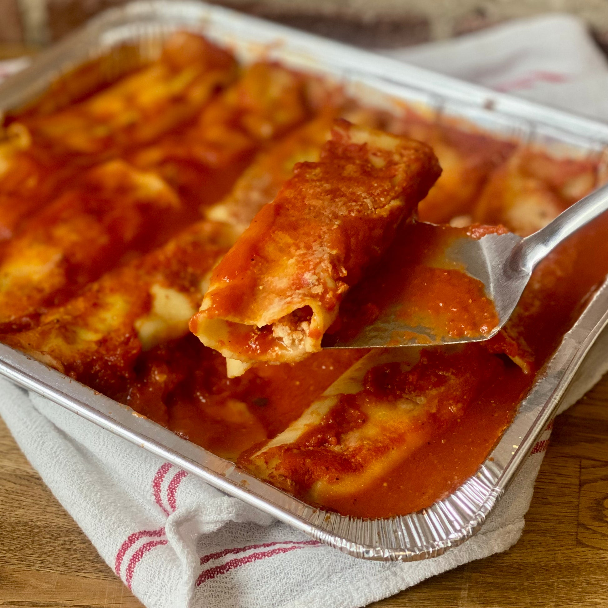 Manicotti with Ricotta Cheese & Spinach