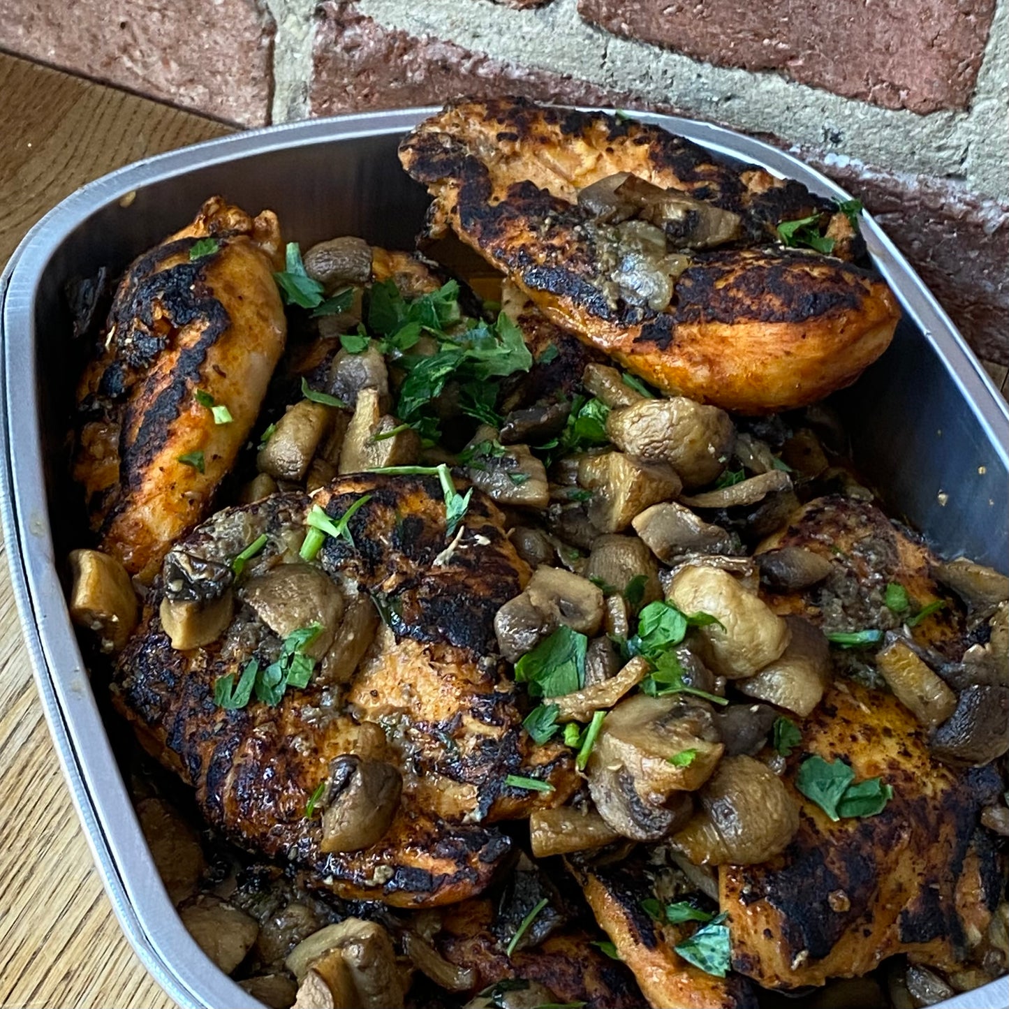 Grilled Chicken with Mushrooms