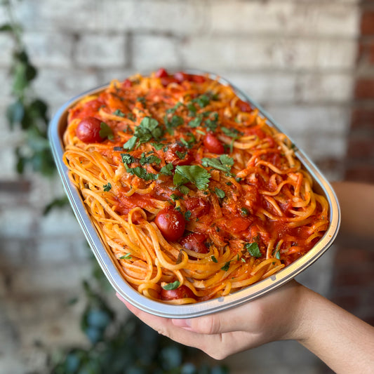 Shrimp & Calamari Linguine in Rose Sauce