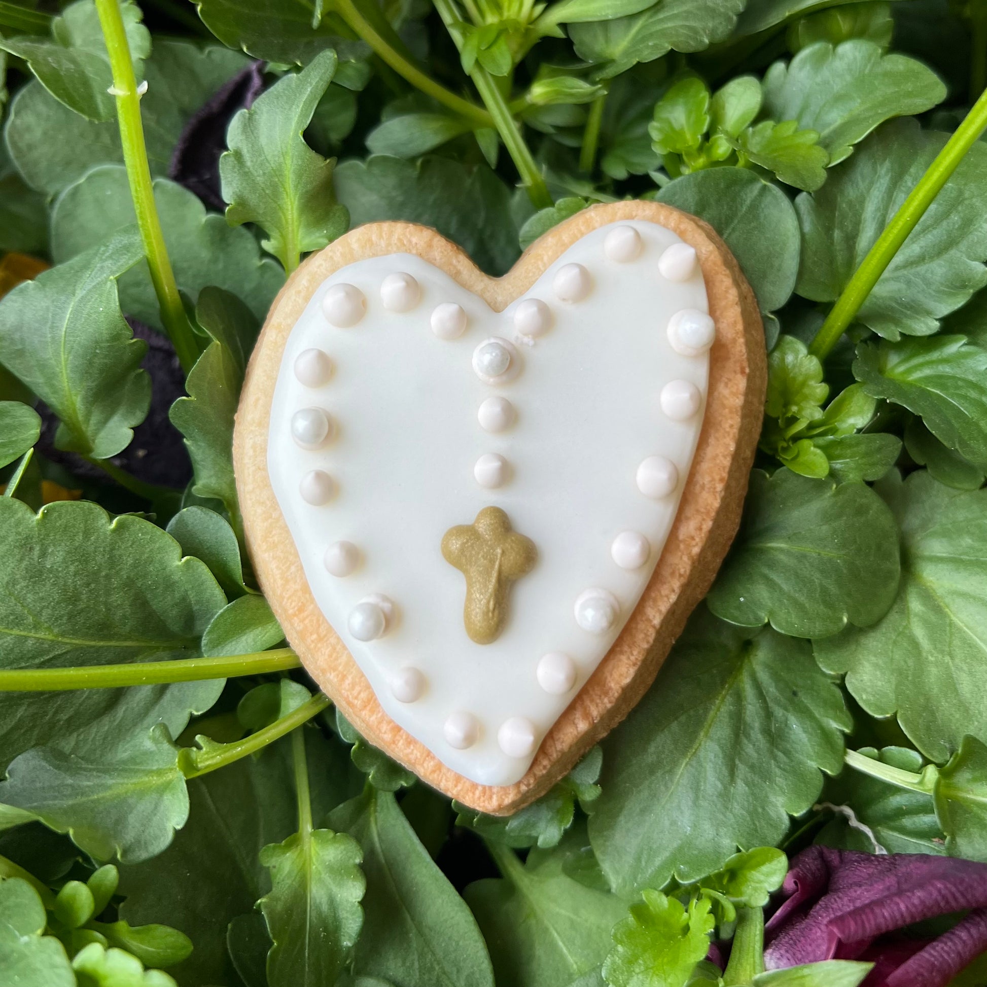 Heart Religious Butter Cookies