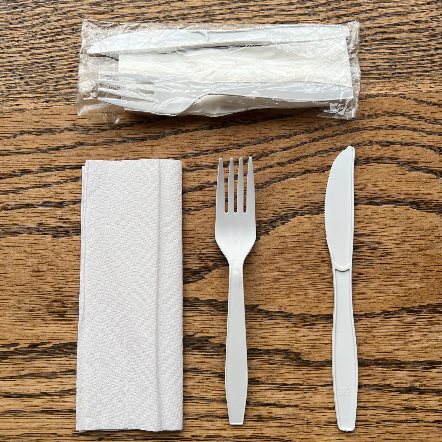 3-Piece White Cutlery Set