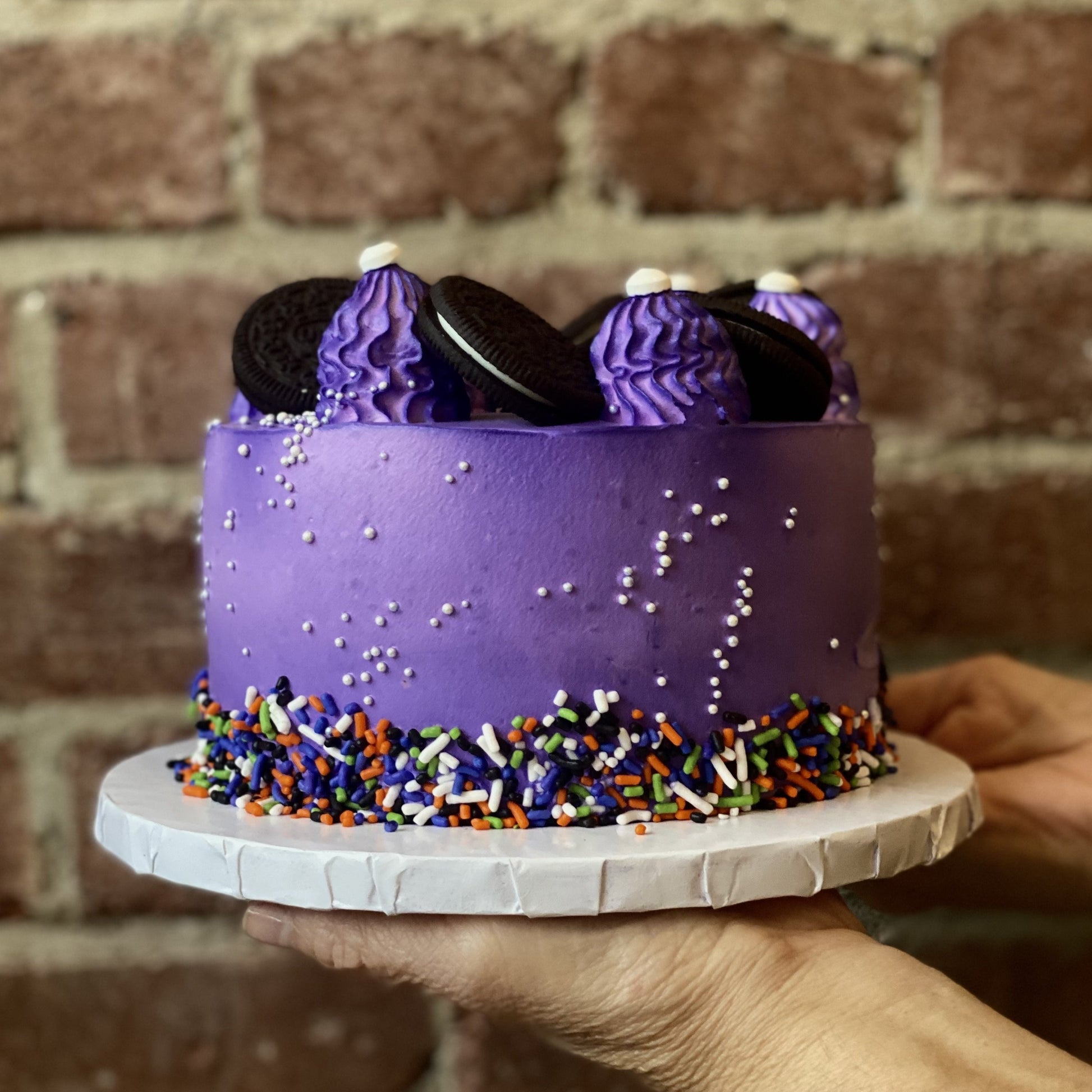 Purple Monster Oreo Cake